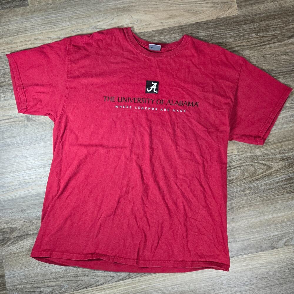 Vintage University of Alabama Crimson Tide Where Legends Are T Shirt Mens XL Red